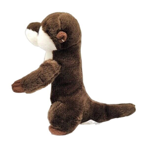 The Petting Zoo Sea Otter Realistic Plush Brown 10" Standing Stuffed Animal 2007 - Picture 3 of 10